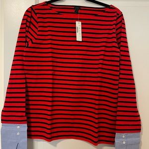 J crew shirt with mock sleeves